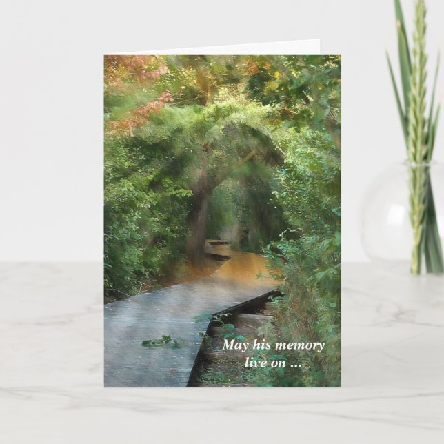 Sympati sunbeams i skogen kort (Framsida)