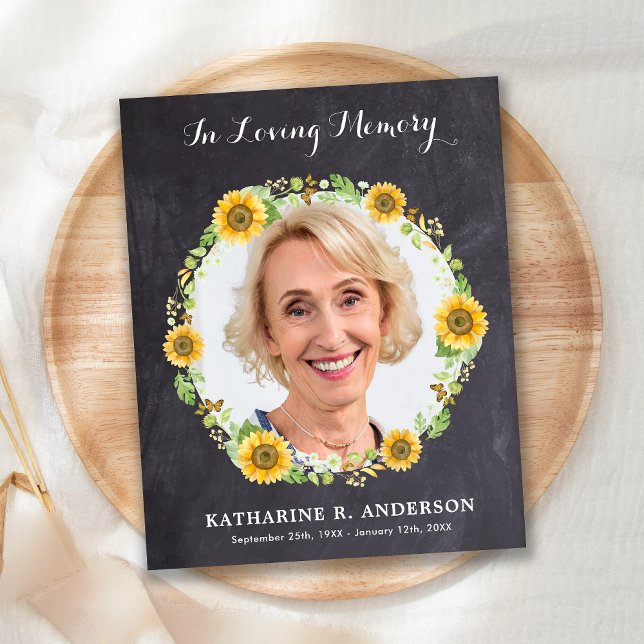 Sympati - tack för att du kort solblommor, fotofil (Skapare uppladdad)