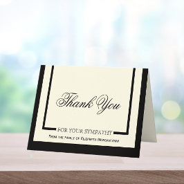 Sympati - tack för kort - Klassiskt Cream