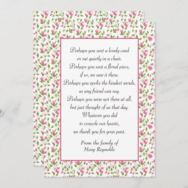 Sympati Tack Rosa ros Kort (Fram/baksida)