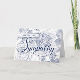 Sympati Vintage Faded Blue Ro Mönster Kort