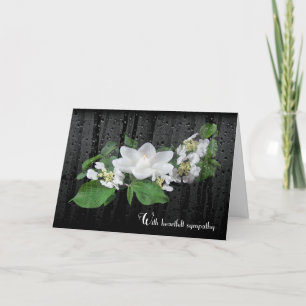 Sympati White Lotus Candle med Raindroppar Kort