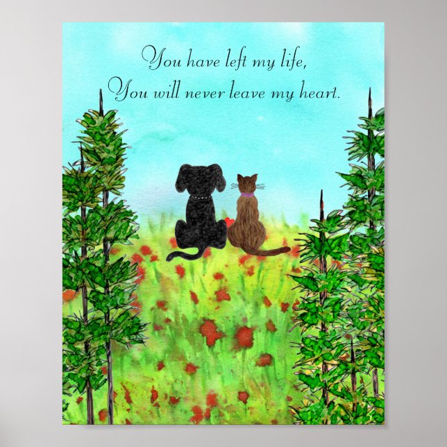 Sympatibild efter husdjurs förlust poster (Framsidan)