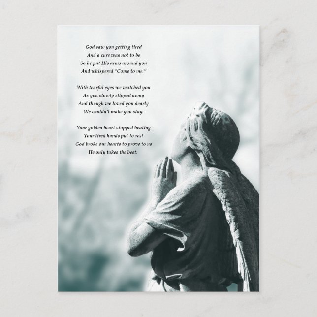 sympatikort för ängelbön vykort (Framsida)