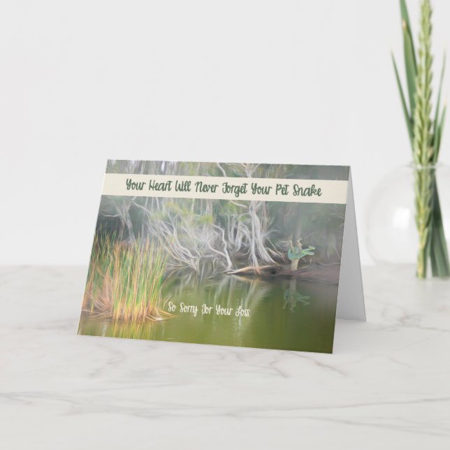 Sympatikort för förlust av husdjur orm kort (Framsida)
