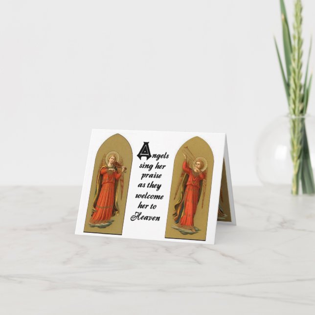 Sympatikort för kvinnlig familjemedlem tack kort (Framsida)