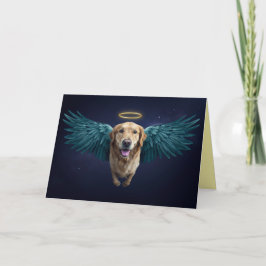 Sympatikort med Golden Retriever-ängel Kort
