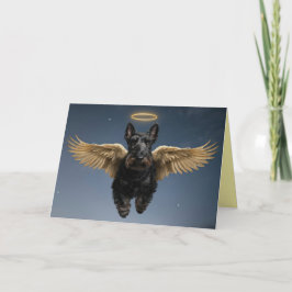 Sympatikort med skotsk terrier-ängel kort