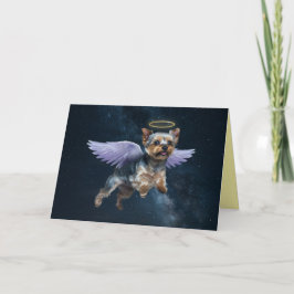 Sympatikort med Yorkie-ängel Kort