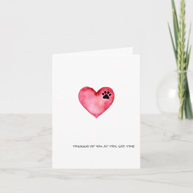 Sympatikort - Tänker på dig under denna sorgens ti Kort (Framsida)