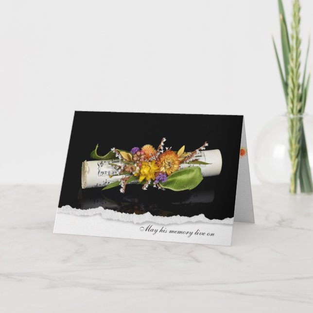 sympatimusik med blommigt bouquet kort (Framsida)