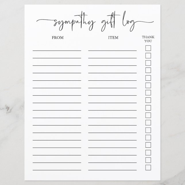 Sympatipresentlogg och tacktracker (Framsida)