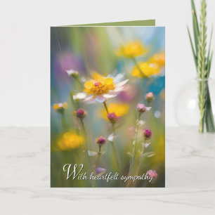 Sympatiska fantasifulla vildblommor kort