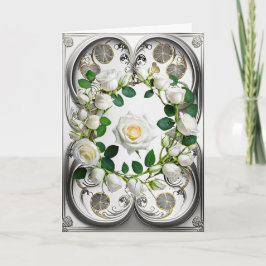 Sympatiskort, 5-tums x 7-tums mappat gratulationsk kort