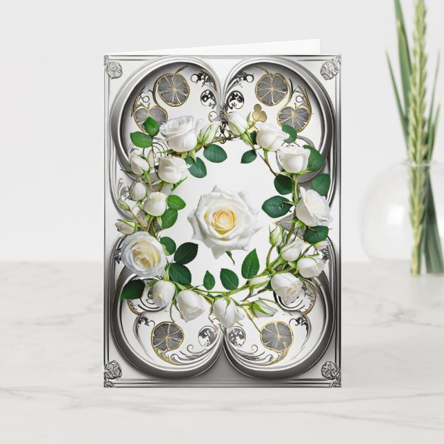 Sympatiskort, 5-tums x 7-tums mappat gratulationsk kort (Framsida)