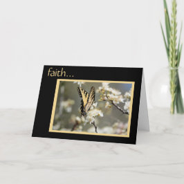 Sympatiskort: Butterfly w verse Faith Kort