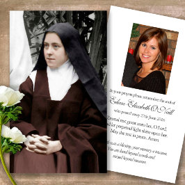 Sympatiskort för den katolska St Thérèse Prayer Visitkort