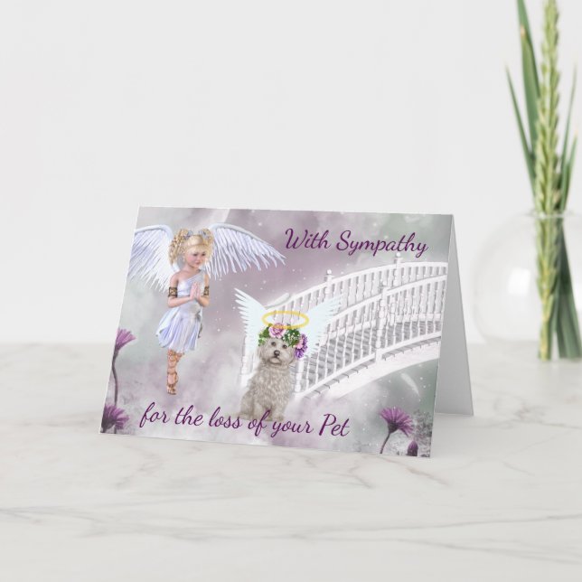 Sympatiskort för förlust av ett sällskapsdjur kort (Framsida)