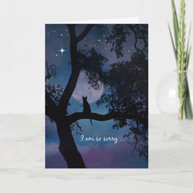 Sympatiskort för förlust av katt, kattsympati kort (Framsida)