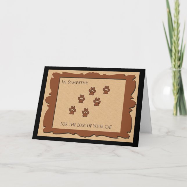 Sympatiskort för förlust av katt kort (Framsida)