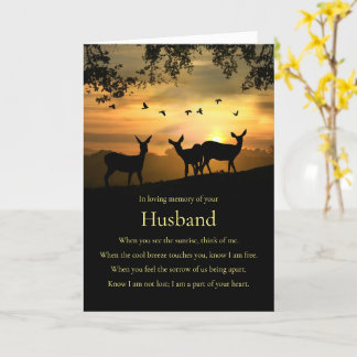 Sympatiskort för förlust av Make Andlig Dikt Kort