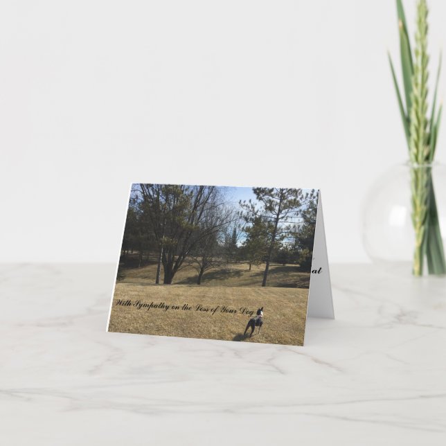 Sympatiskort för hund pet Boston skräcker Helgkort (Framsida)