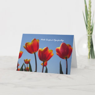 Sympatiskort för orange Gult Tulips Kort
