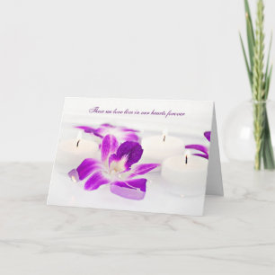 Sympatiskort för rosa Orchids och Candles Kort