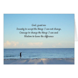 Sympatiskort för serenity Prayer Hälsningskort