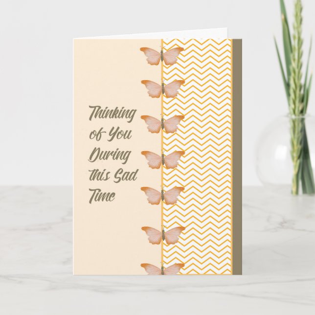 Sympatiskort för stegsyster med fjärilar kort (Framsida)