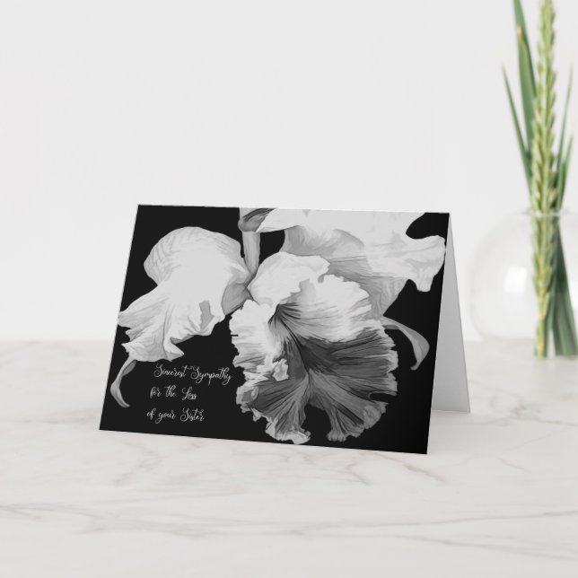 Sympatiskort för syster med Cattleya Orchid Kort (Framsida)