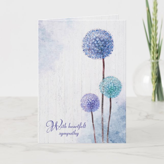 Sympatiskort för vattenfärgen Dandelions Kort (Framsida)