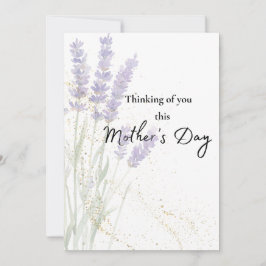 Sympatiskort för vattenfärgslavender för Mors dag