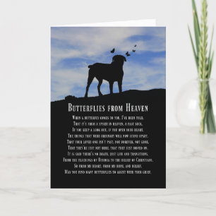 Sympatiskort från andlig med Hund och fjärilar Kort