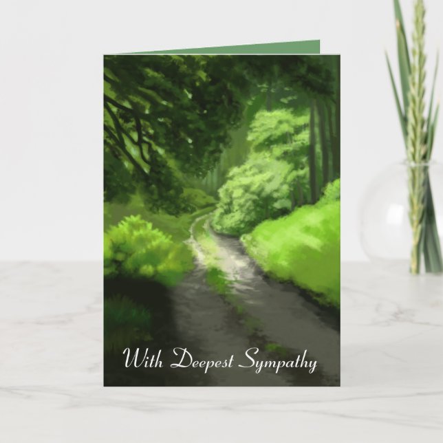 Sympatiskort från ett: Grandmother Forest Scene Kort (Framsida)