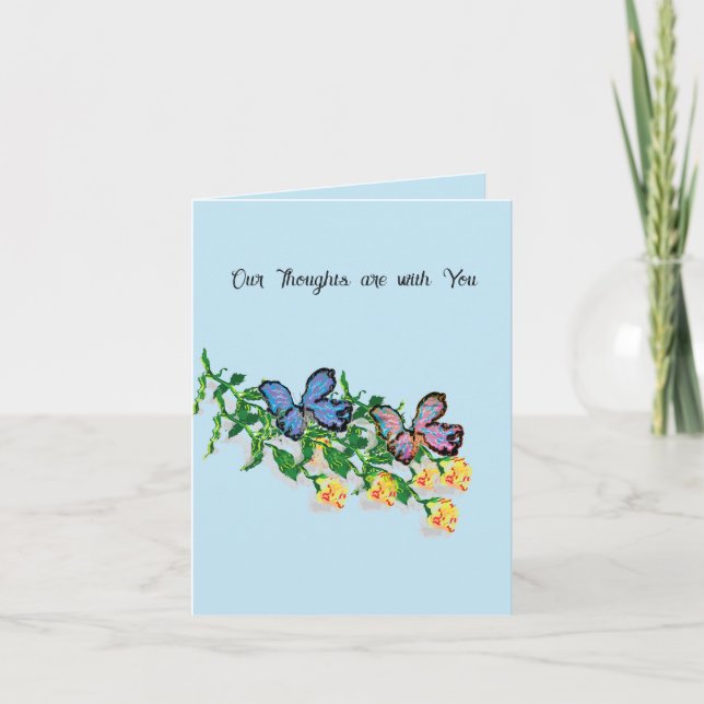 Sympatiskort: Gul ros Kort (Framsida)