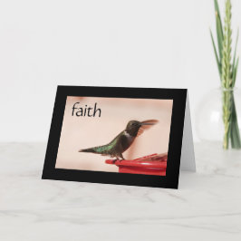 Sympatiskort: Hummingbird w vers on Faith Kort