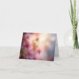 Sympatiskort med bön- och blommigt-design kort