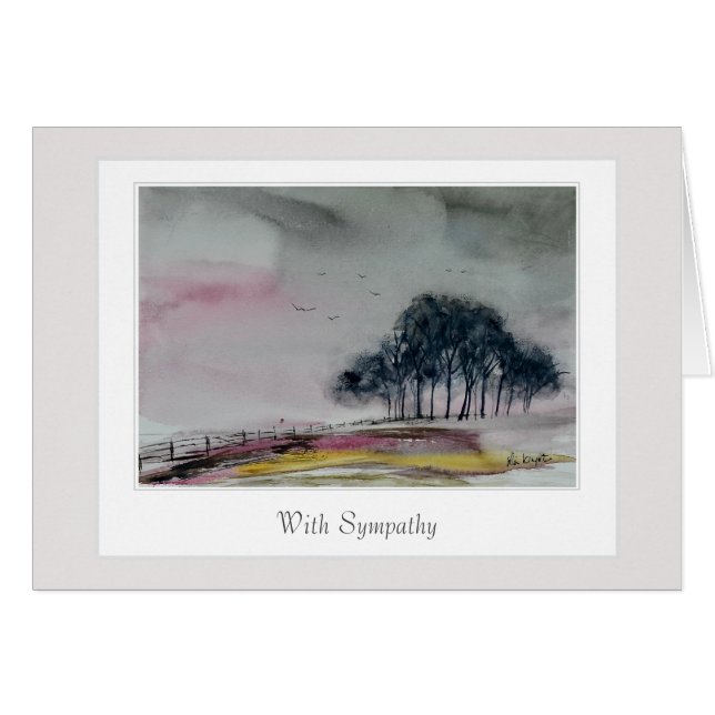 Sympatiskort med en omtänksam versa hälsningskort (Framsidan Horizontal)