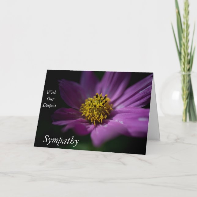 Sympatiskort med Lila Flower Kort (Framsida)