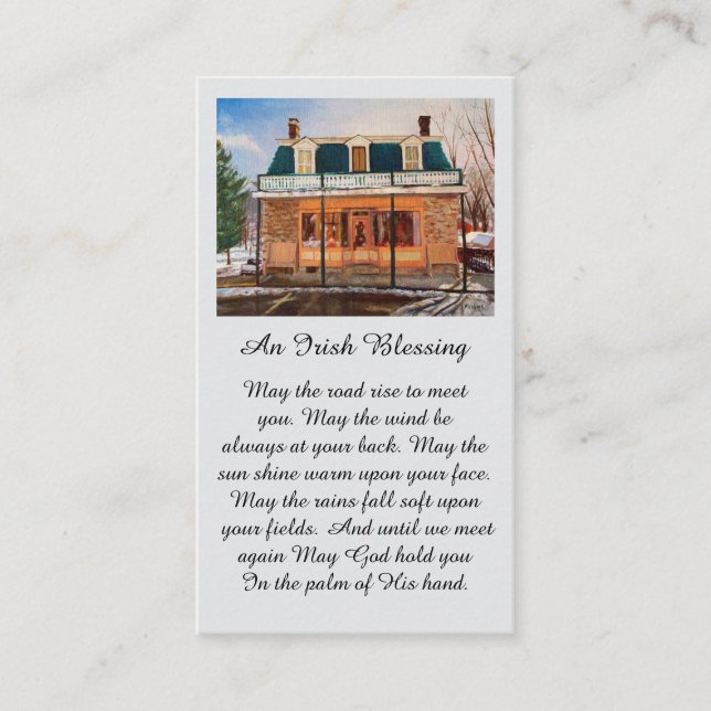 Sympatiskortet för firande i livets minnesmärke visitkort (Framsida)