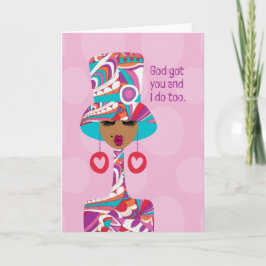 Sympatiskortet - Gud har dig och jag gör också det Tack Kort