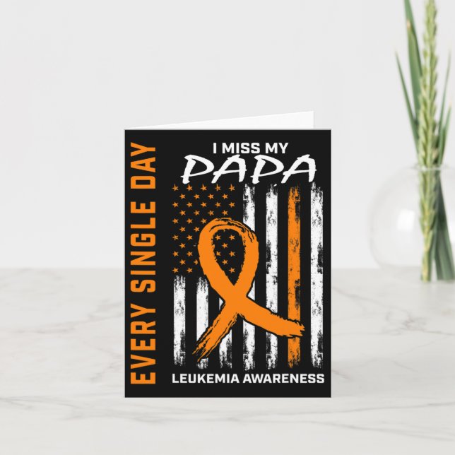 Sympatiskt present vid förlust av pappa orange leu kort (Framsida)