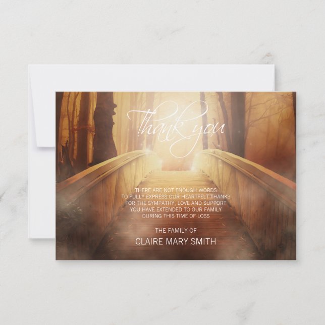 SympatiTACKminnesmärken överbryggar att korsa över Tack Kort (Framsida)