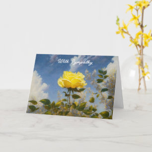 Sympatkort för Blommigt i Gul ros Kort