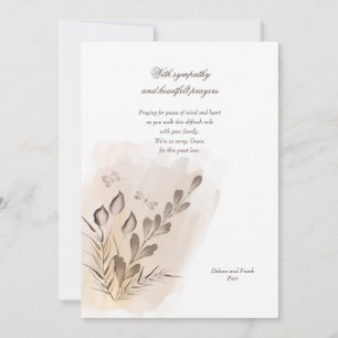 Sympatkort för Blommigt med Rustic hand-målad färg Inbjudningar