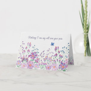 Sympatkort för fjäril och Blommigt Gräns Kort