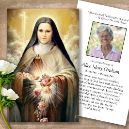 Sympatkort för gängse Religiösa St Therese Prayer Visitkort