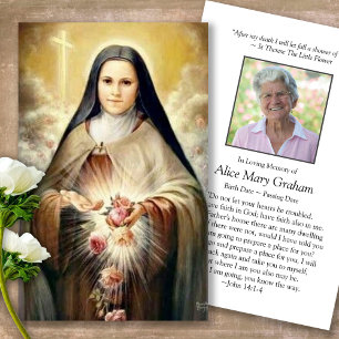 Sympatkort för gängse Religiösa St Therese Prayer Visitkort