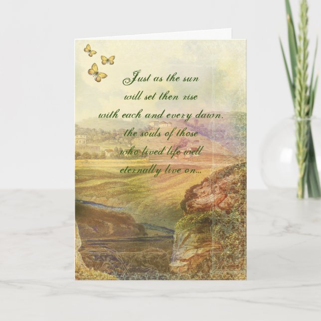 Sympatkort för gult Butterfly Kort (Framsida)